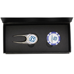 Scotsman's Divot Tool with Direct Print Poker Chip in a Magnetic Close Gift Box