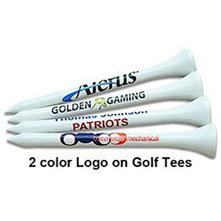 2 3/4" Bulk Wooden Golf Tees (With Two Color Imprint On Shank)