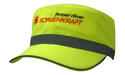 Luminescent Safety Military Cap with Reflective Open Sandwich & Reflective Crown Trim