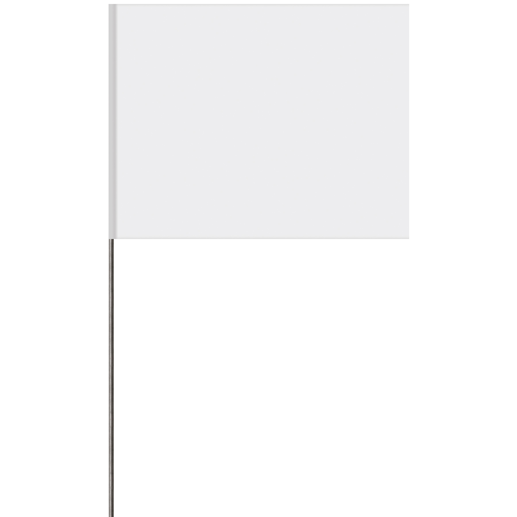 1Color 4 x 5" Custom Marking Flag with 24" Wire Staff