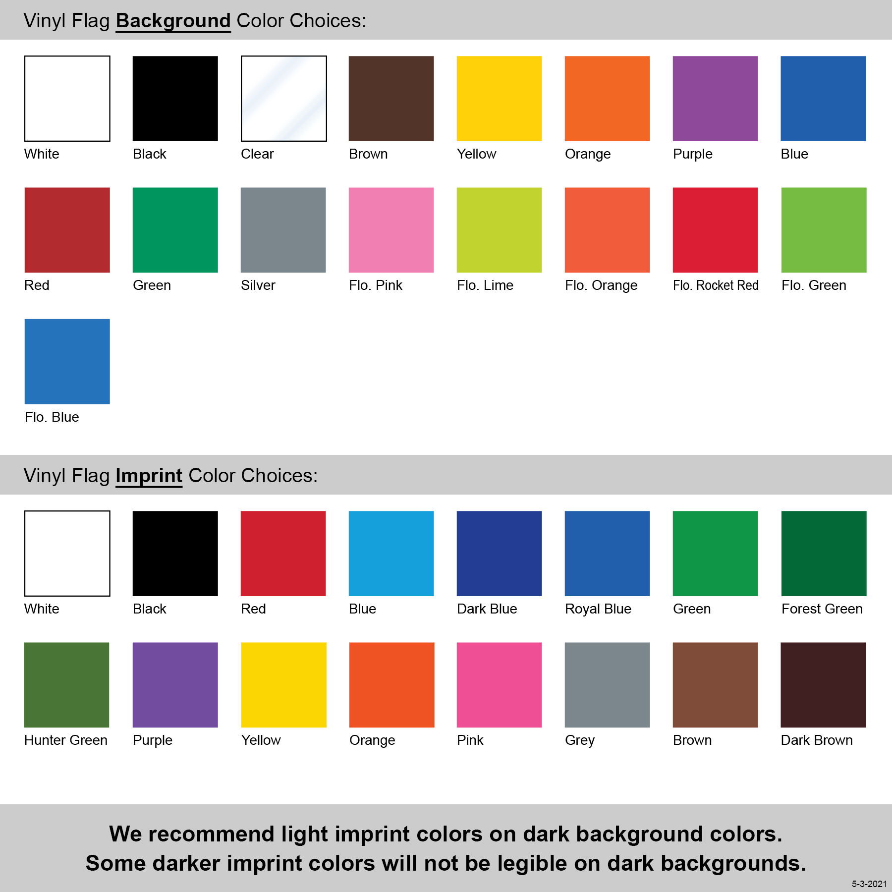 1Color 4 x 5" Custom Marking Flag with 36" Wire Staff