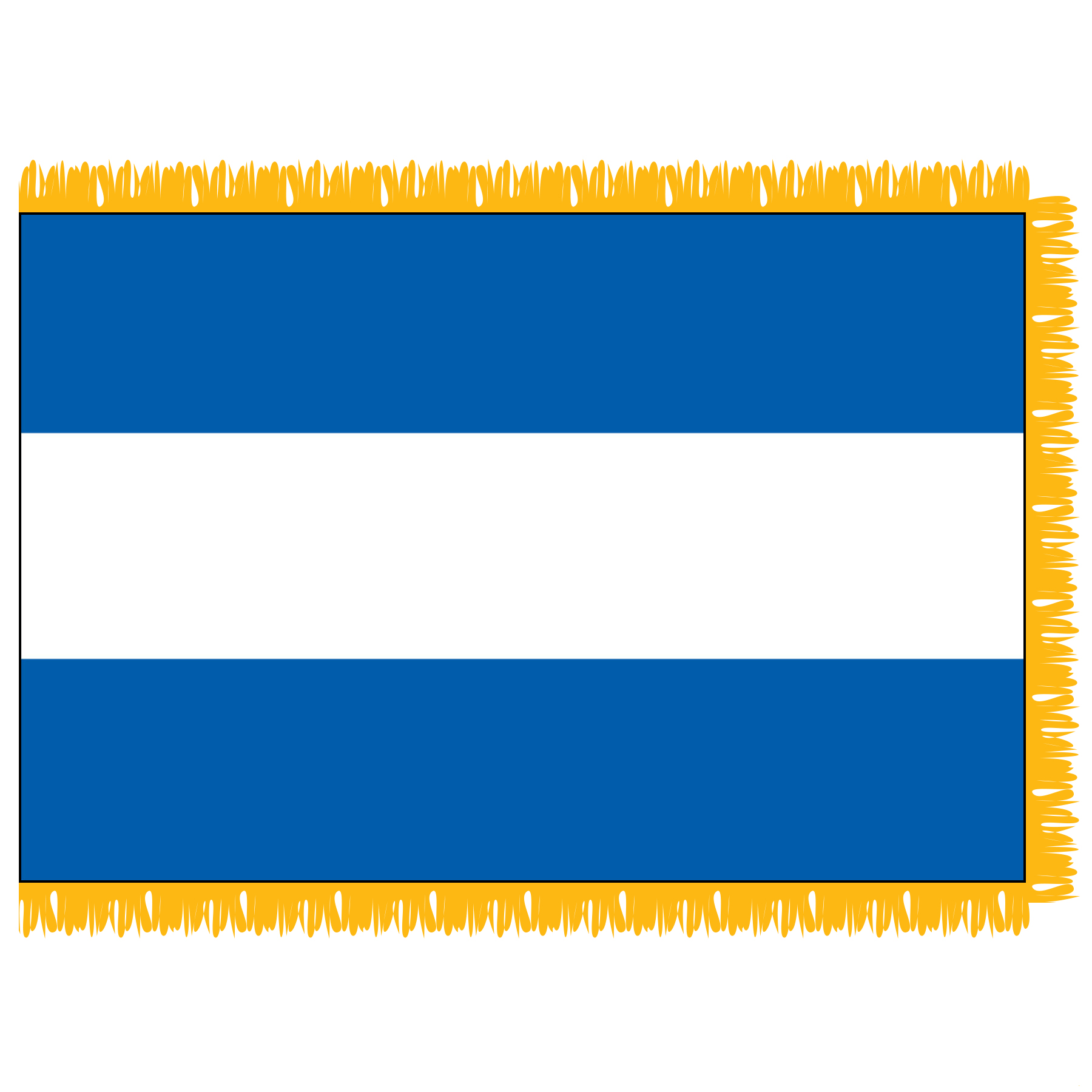 3' x 5' Blue White & Blue 3-Stripe Horizontal Flag