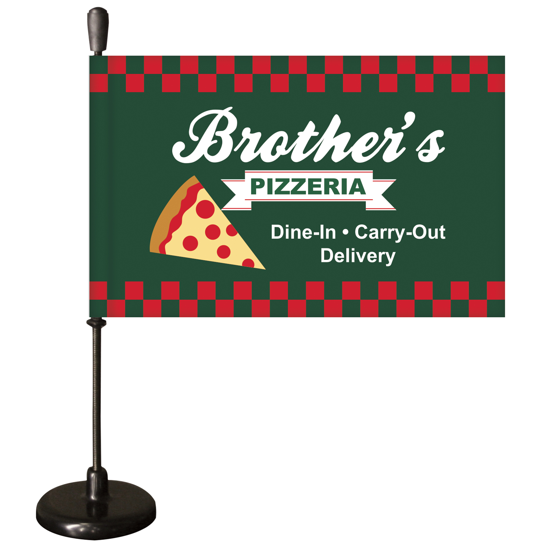 Custom Car Flags Single Reverse