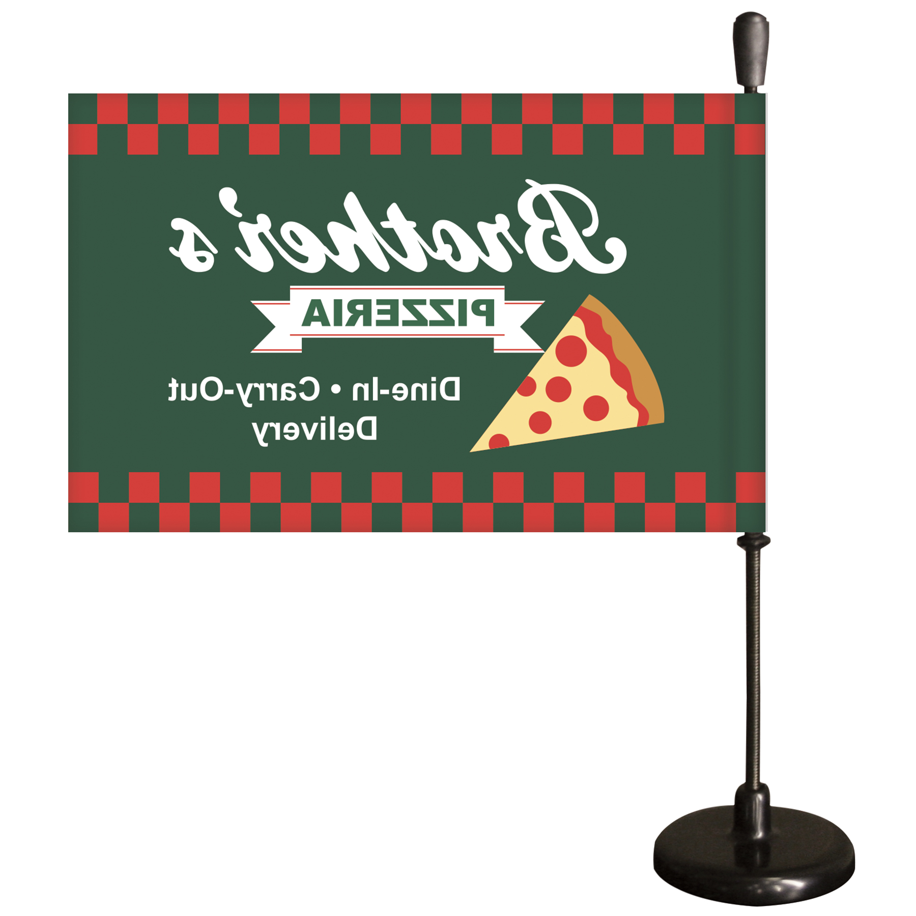 Custom Magnetic Car Flags - Single Reverse