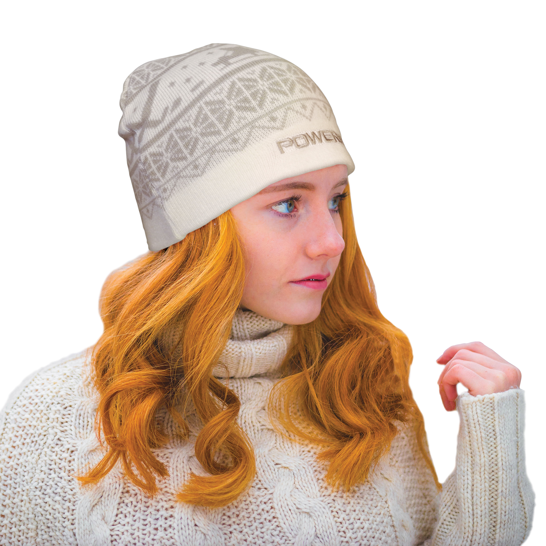 Knit Beanie with no Pom and no Cuff (Woven Logo)
