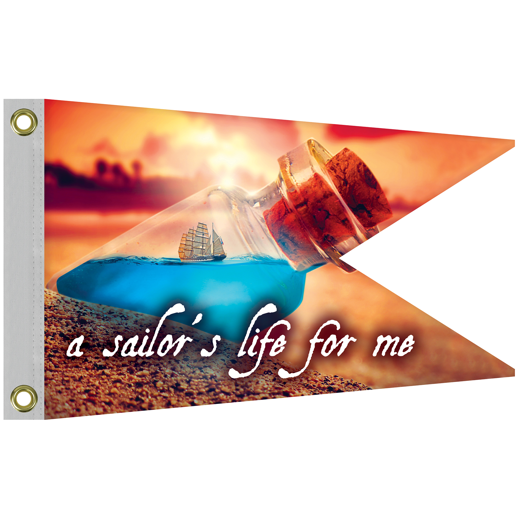 12" x 18" Single Reverse Knitted Polyester Swallowtail Boat Flag