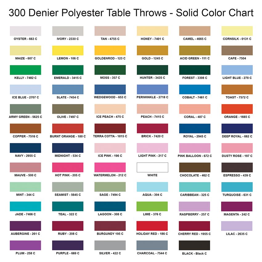 8' Blank Solid Color Polyester Table Cover