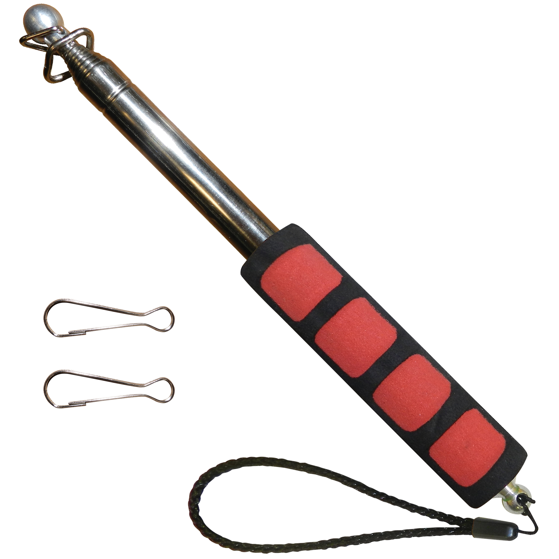 Handheld Telescopic Flagpole - Red Handle