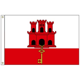 gibraltar 5' x 8' outdoor nylon flag w/ heading & grommets
