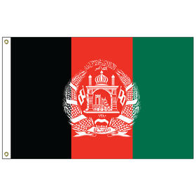 afghanistan 6' x 10' outdoor nylon flag w/heading & grommets