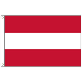 austria 6' x 10' outdoor nylon flag w/ heading & grommets