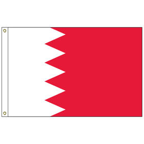 bahrain 6' x 10' outdoor nylon flag w/ heading & grommets