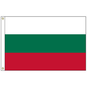 bulgaria 6' x 10' outdoor nylon flag w/ heading & grommets