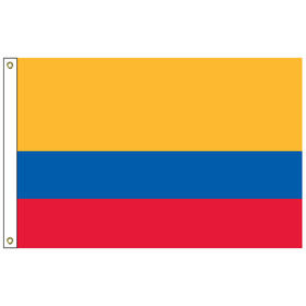 colombia 6' x 10' outdoor nylon flag w/ heading & grommets