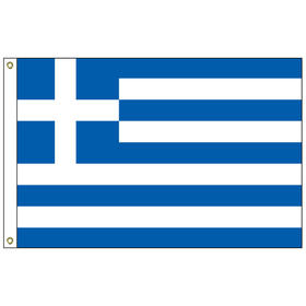 greece 6' x 10' outdoor nylon flag w/ heading & grommets