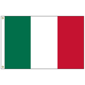 italy 6' x 10' outdoor nylon flag w/heading & grommets