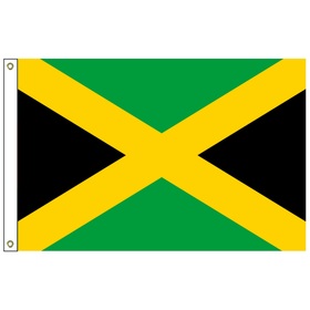jamaica 6' x 10' outdoor nylon flag w/heading & grommets