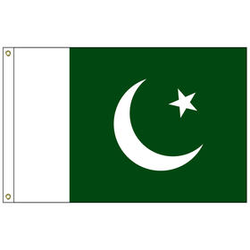 pakistan 6' x 10' outdoor nylon flag w/ heading & grommets