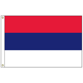 serbia 6 x 10' outdoor nylon flag w/ heading & grommets