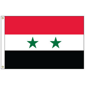 syria 6' x 10' outdoor nylon flag w/ heading & grommets