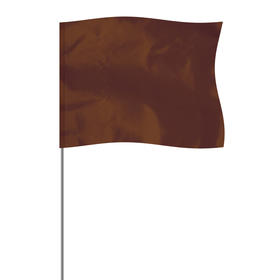 brown 4" x 5" marker flag on a 21" wire