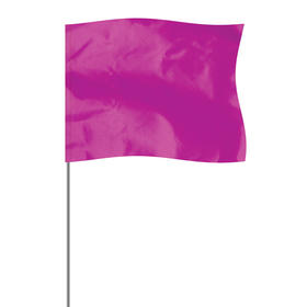 purple 4" x 5" marker flag on a 21" wire