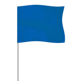 blue 4" x 5" marker flag on a 36" wire