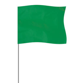 green 4" x 5" marker flag on a 36" wire