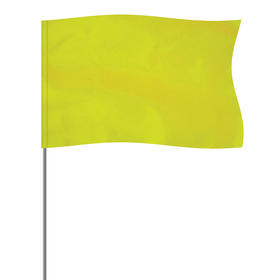 lime 5" x 8" marker flag on a 36" wire