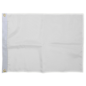 14" X 20" Solid White Nylon Golf Flags w/ Heading & Grommets