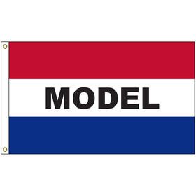 model 3' x 5' message flag with heading and grommets
