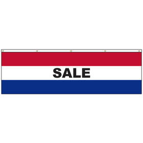 sale 3' x 10' message flag with heading and grommets