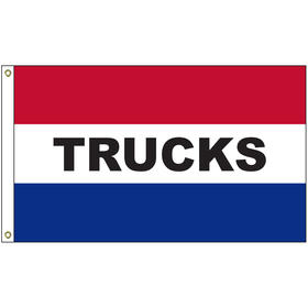 trucks 3' x 5' message flag with heading and grommets