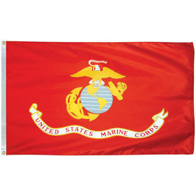 marine corps 2' x 3' outdoor nylon with heading and grommets