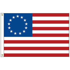 betsy ross 5' x 8' cotton sewn stripes and stars flag