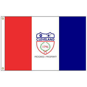 2' x 3' cleveland nylon flag w/ heading & grommets