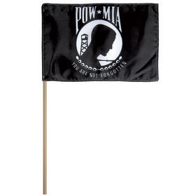4'' x 6" pow/mia mounted cotton stick flag