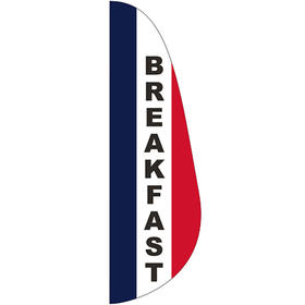 3' x 10' message feather flag - breakfast
