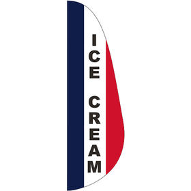 3' x 10' message feather flag - ice cream