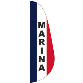 3' x 10' message feather flag - marina