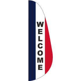 3' x 10' message feather flag - welcome
