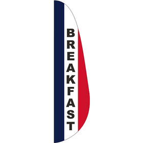 3' x 12' message feather flag - breakfast