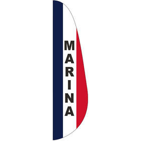 3' x 12' message feather flag - marina