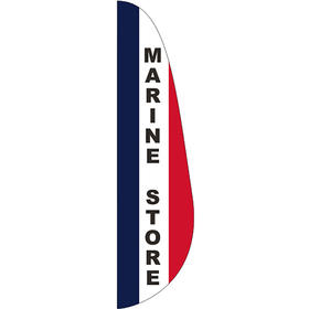 3' x 12' message feather flag - marine store