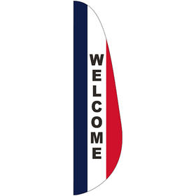 3' x 12' message feather flag - welcome