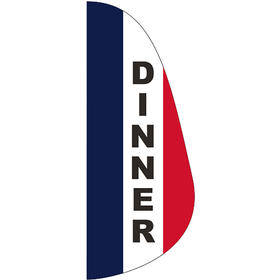 3' x 8' message feather flag - dinner