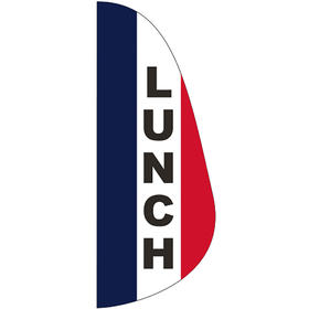 3' x 8' message feather flag - lunch
