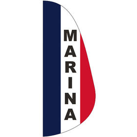 3' x 8' message feather flag - marina