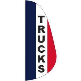 3' x 8' message feather flag - trucks