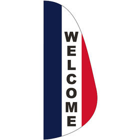 3' x 8' message feather flag - welcome